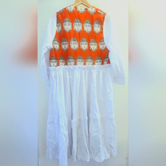 Unique Bohemian Kimono, Rare find, Buda face pattern, Fits S/M - Picture 2 of 5
